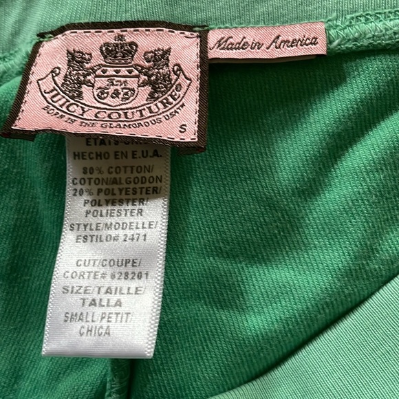 Juicy Couture small petit; green; terry Chica capri track pant - Picture 6 of 7
